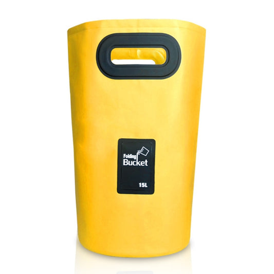 Outdoor Portable Folding Sink PVC Collapsible Bucket, Capacity: 15L (Yellow) by bashfashion