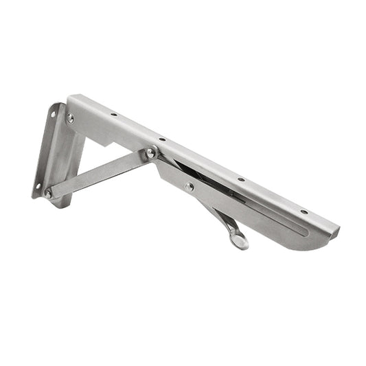 14 inch K Type Wall-mounted Foldable Stainless Steel Spring Storage Shelf for Dining Table by bashfashion