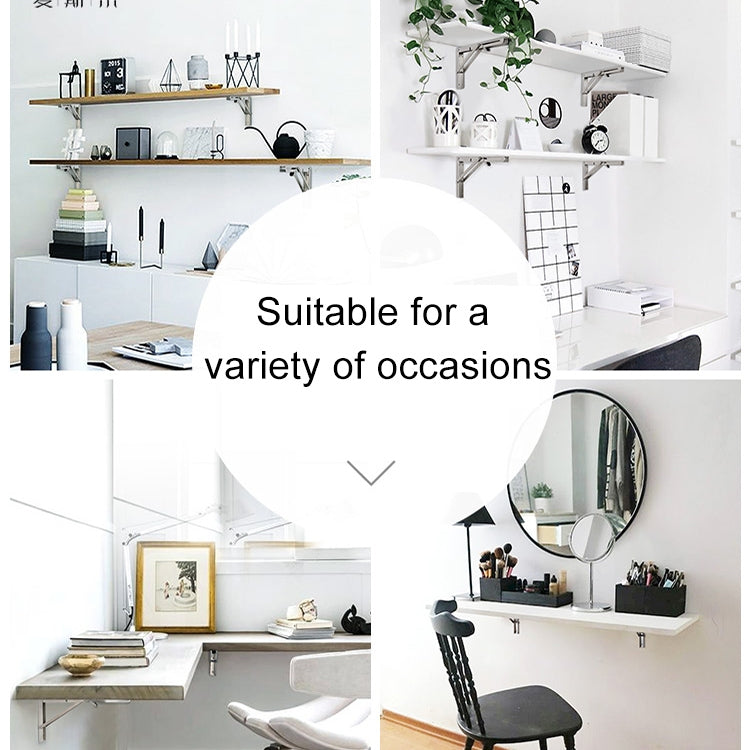 14 inch K Type Wall-mounted Foldable Stainless Steel Spring Storage Shelf for Dining Table by bashfashion