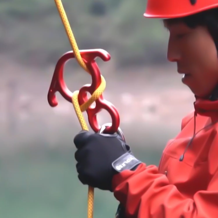 XINDA XD8602 Climbing Rescue Figure 8 Descender with Bent-ear Rappelling Gear Belay Device(Red) by XINDA