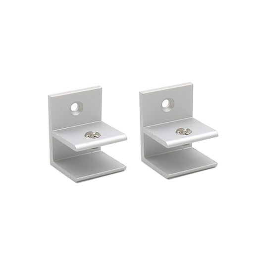 10 PCS F-type Aluminum Alloy Glass Combination Clamp Cabinet Partition Fixing Clip, Size: S, Cliped 10-13mm by bashfashion