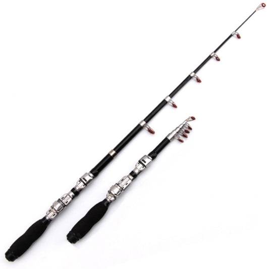 30cm Portable Telescopic Sea Fishing Rod Mini Fishing Pole, Extended Length : 1.0m, Black Clip Reel Seat by bashfashion