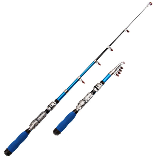 30cm Portable Telescopic Sea Fishing Rod Mini Fishing Pole, Extended Length : 1.0m, Blue Clip Reel Seat by bashfashion