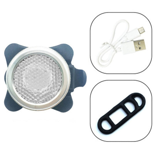 COB Lamp Bead 160LM USB Charging Four-speed Waterproof Bicycle Headlight / Taillight Set, Red Blue Light Dimming 650MA by bashfashion