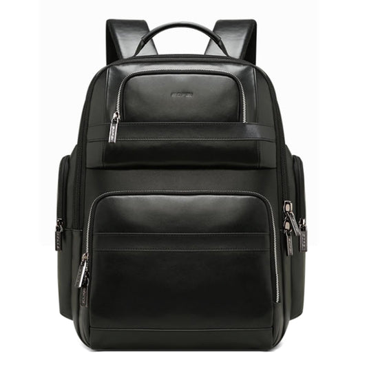 Bopai 851-019811 Large Capacity Anti-theft Waterproof Leathar Backpack Laptop Tablet Bag for 15.6 inch and Below, with USB Charging Port(Black) by Bopai