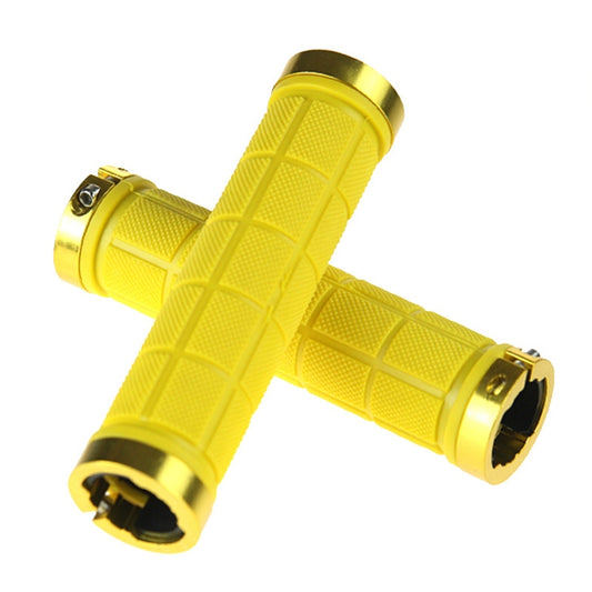 BaseCamp BC-607 1 Pair Bicycle MTB Bike Lock-on Rubber Handlebar Grips (Yellow) by bashfashion