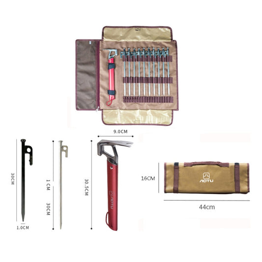 AOTU AT6543-2 Outdoor Camping Tent Nails Accessories Tool Kit (Black) by AOTU