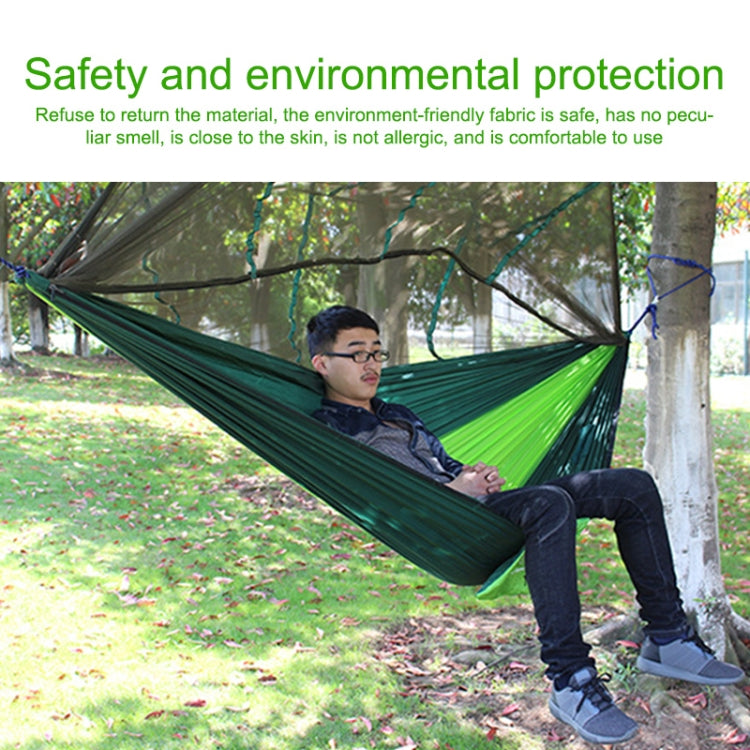 AOTU AT6730 Outdoor Camping Nylon Cloth Mosquito Repellent Hammock(Blue) by bashfashion