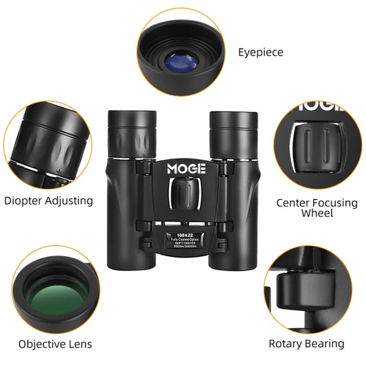 Moge 100x22 Outdoor Professional HD Binocular by bashfashion