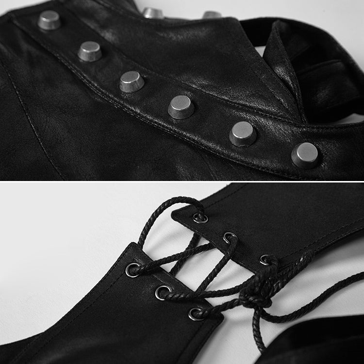 FHG303BK Leather Armor Shape One-shoulder Bag for Ladies by bashfashion