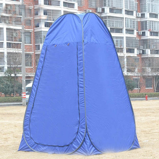 Clothes Changing Bathing Tent with Window, Single, Size: 190x120x120cm (Blue) by bashfashion