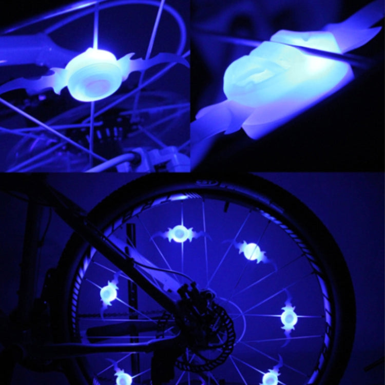 2 PCS Bicycle Wheels Willow Spoke Lights Decoration Colorful LED Night Riding Light (Blue Light) by bashfashion