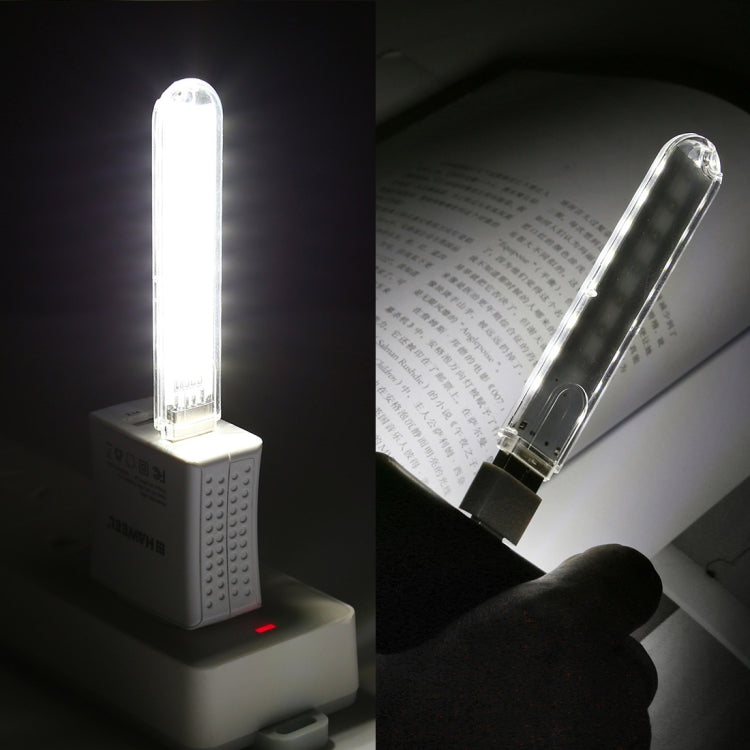 8LEDs 5V 200LM USB LED Book Light Portable Night Light, with Type-C Adapter(White Light) by bashfashion