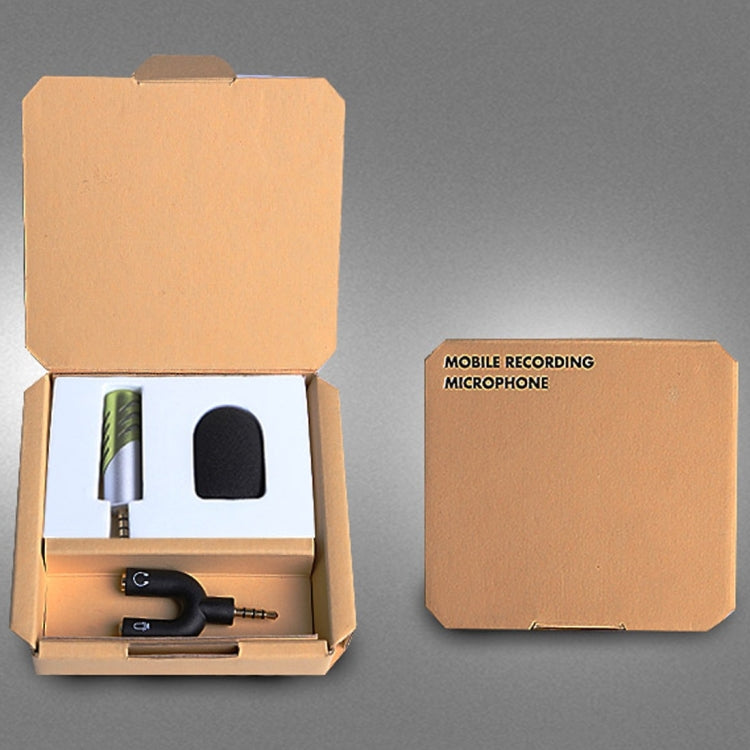 R1 Mini Condenser Record Microphone, For Smart Phones, Tablets and Other Audio Device with 3.5mm Earphone Port(Green) by bashfashion