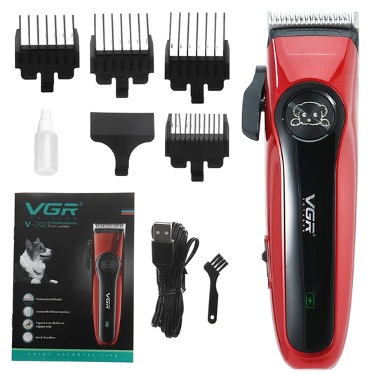 VGR V-202 Pet Barber Electric Hair Clipper (Red) by VGR