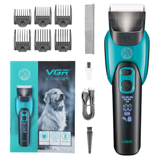 VGR V-208 Professional Pet Barber Electric Hair Clipper (Red) by VGR
