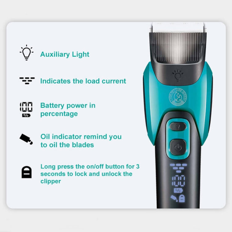 VGR V-208 Professional Pet Barber Electric Hair Clipper (Red) by VGR