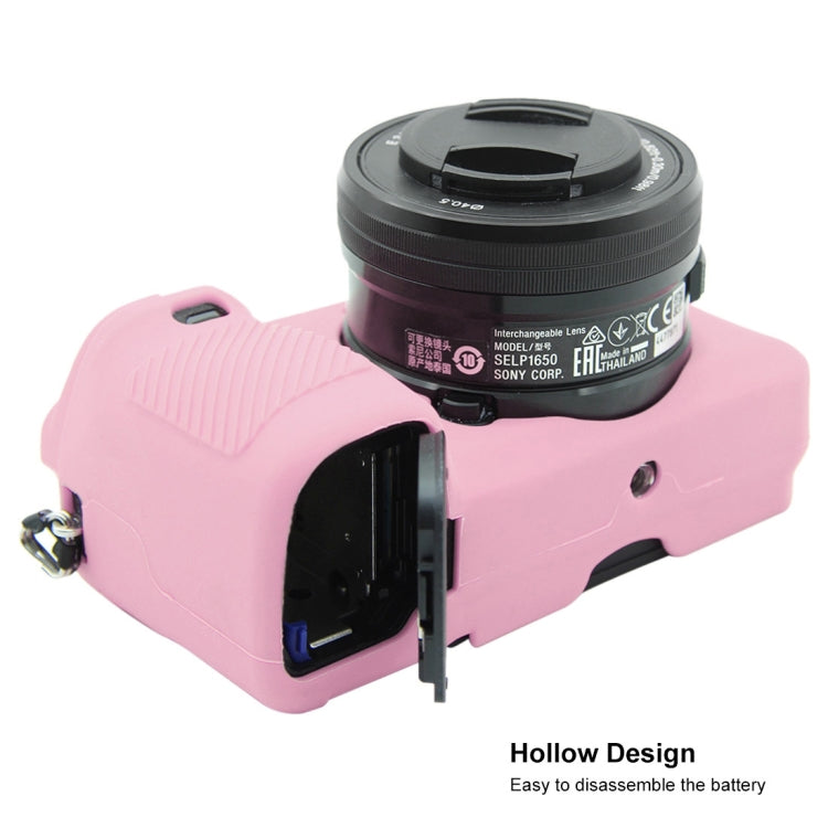 PULUZ Soft Silicone Protective Case for Sony ILCE-6300 / A6400(Pink) by PULUZ