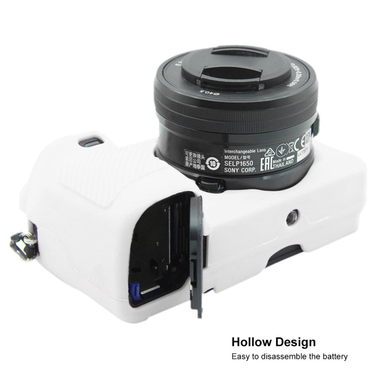 PULUZ Soft Silicone Protective Case for Sony ILCE-6300 / A6400(White) by PULUZ