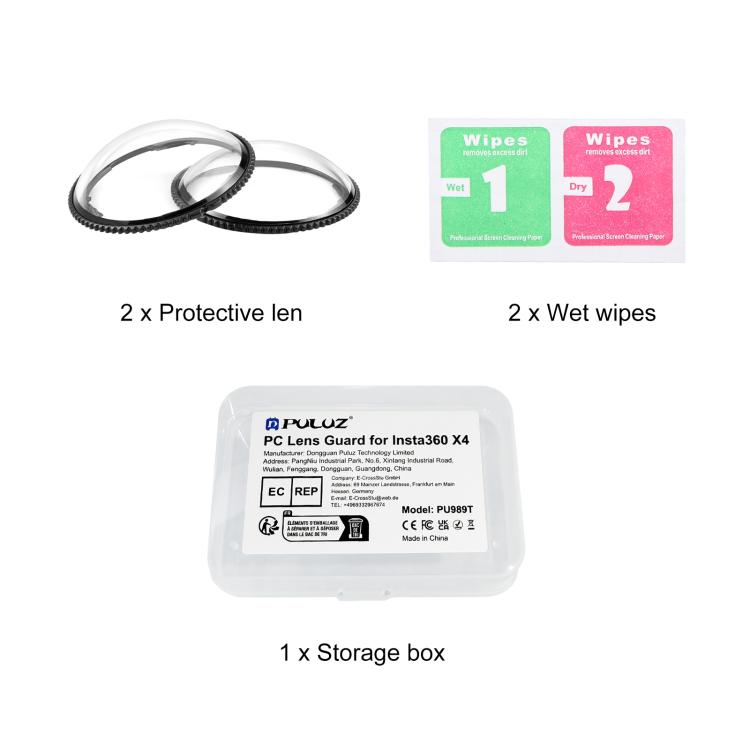 For Insta360 X4 PULUZ Rotation PC Lens Guard Protective Cover (Transparent) by PULUZ