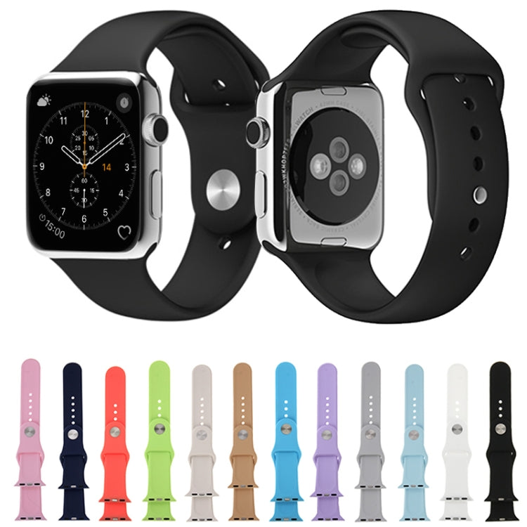 For Apple Watch Sport 42mm High-performance Longer Rubber Sport Watch Band with Pin-and-tuck Closure(Dark Blue) by bashfashion