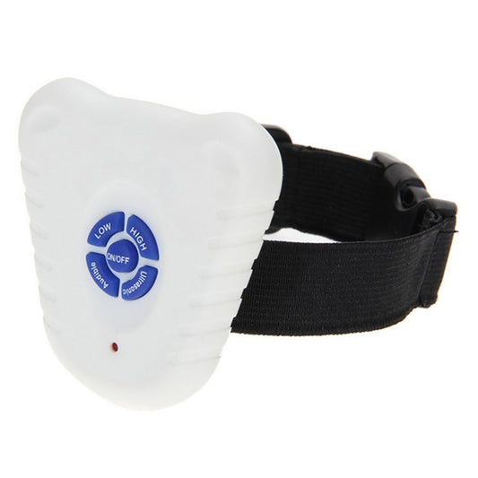 Ultrasonic Bark Stop Collar(White) by bashfashion