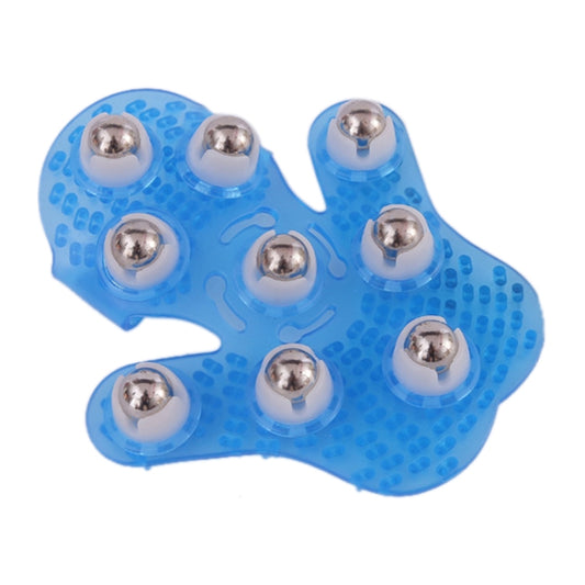 Thickened Palm-shaped Handheld Ball Meridian Massager(Blue) by bashfashion