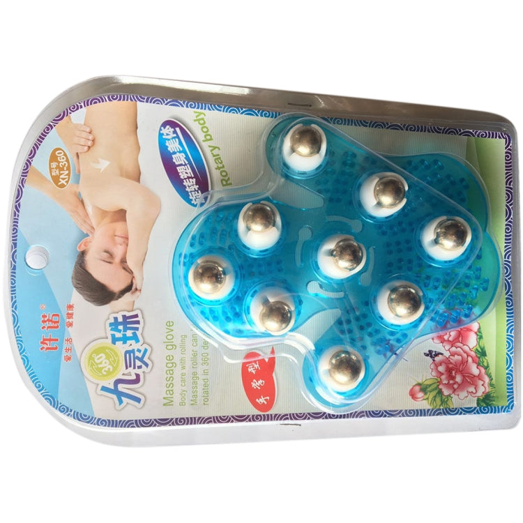 Thickened Palm-shaped Handheld Ball Meridian Massager(Blue) by bashfashion