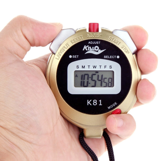 KISLO K81 Stopwatch Professional Chronograph Handheld Digital LCD Sports Counter Timer with Strap by bashfashion