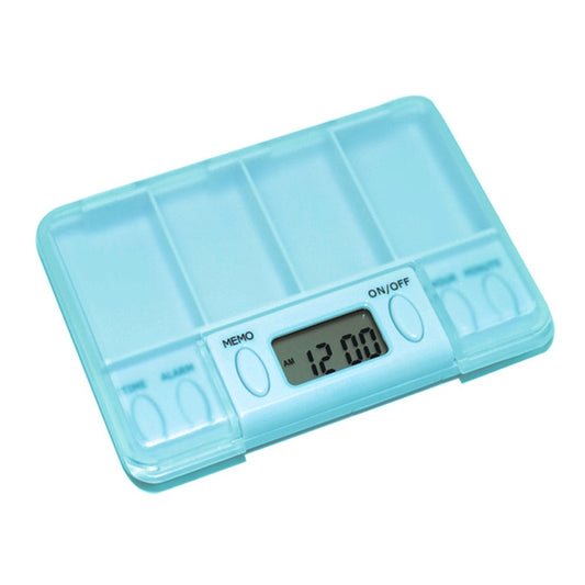 Portable Transparent Travel Pills Reminder Multi-Alarm(Baby Blue) by bashfashion