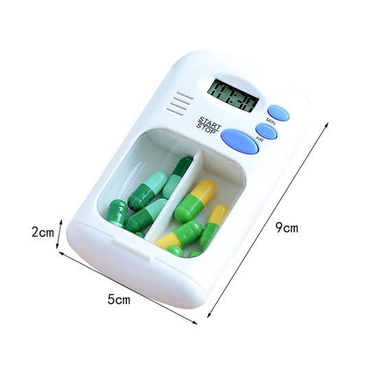 Smart portable Multi-Alarm Timer Pills Reminder Medicine Box(White) by bashfashion