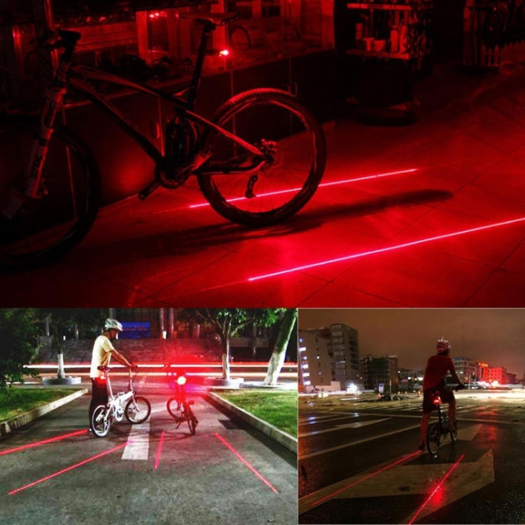 Bicycle Red LED Light Laser Night Mountain Bike Tail Light Taillight MTB Safety Warning Bicycle Rear Light Lamp Bycycle Light(Blue) by bashfashion