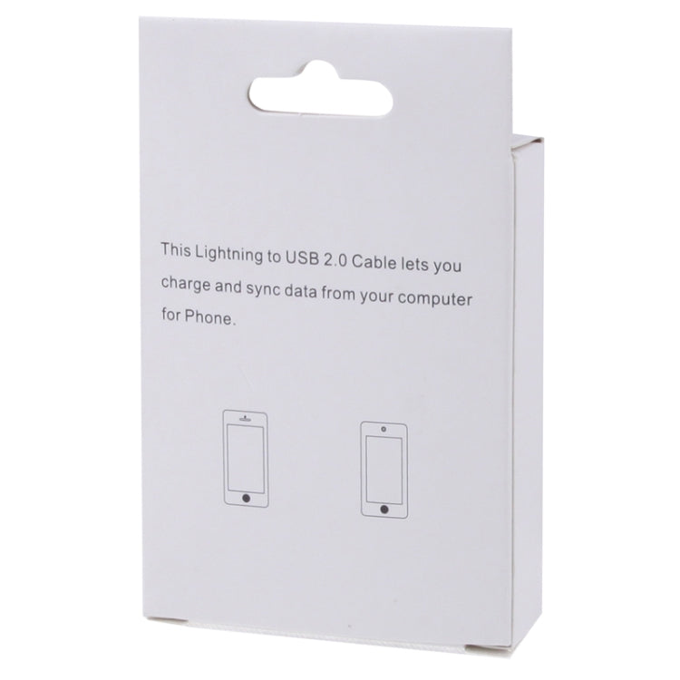 50 PCS Exquisite Carton Packaging for 8pin USB Data Cable(White) by bashfashion