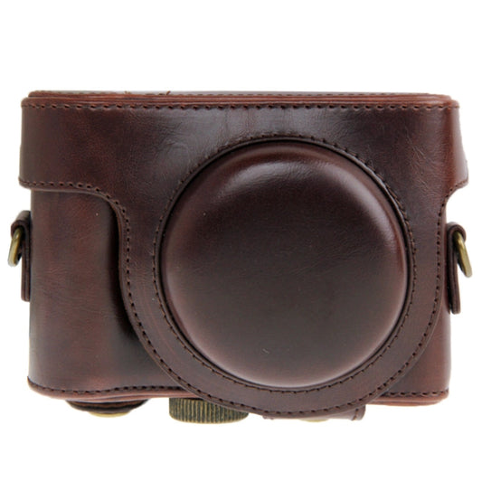 Leather Camera Case Bag for Sony HX50 (Coffee) by bashfashion