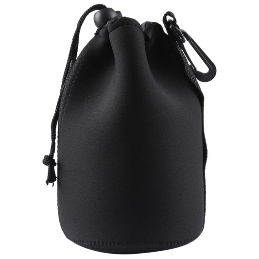 Neoprene SLR Camera Lens Carrying Bag Pouch Bag with Carabiner, Size: 10x18cm(Black) by bashfashion