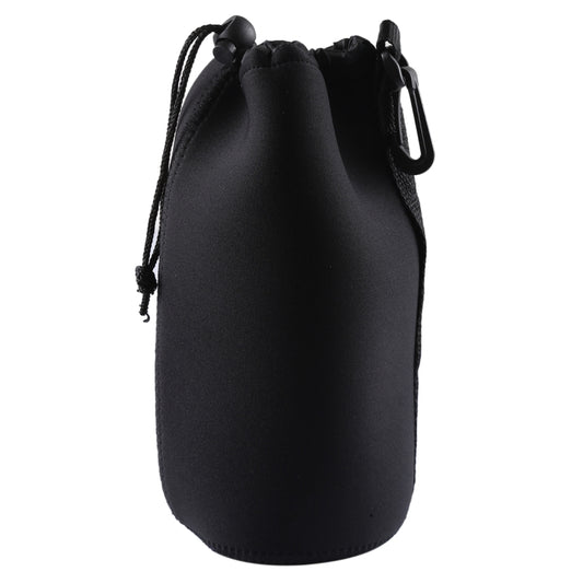 Neoprene SLR Camera Lens Carrying Bag Pouch Bag with Carabiner, Size: 10x22cm(Black) by bashfashion