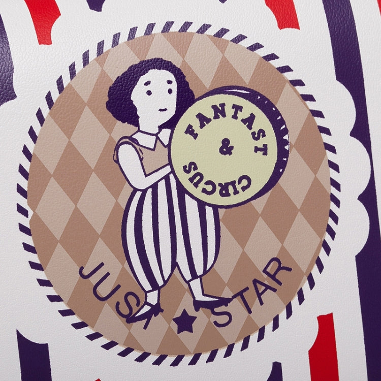 Just Star 3-fold Dreamlike Pattern Printing Long Wallet(Purple) by bashfashion