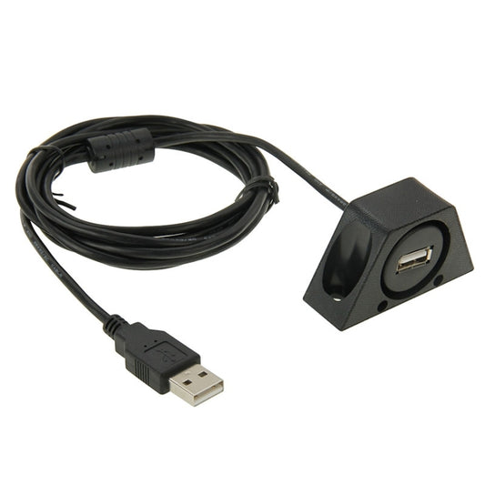 USB 2.0 Male to Female Extension Cable with Car Flush Mount, Length: 2m by bashfashion