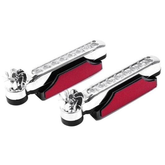 2 PCS 8 White LED Bulbs Wind Powered Decorative Car Lights by bashfashion