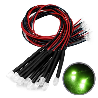 DIY Green LED Light Bulb (10pcs in one packaging, the price is for 10pcs)(Green Light) by bashfashion