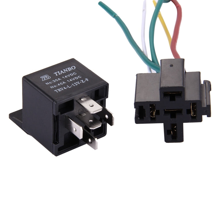 Car Electric Relay, 12V 40A(Black) by bashfashion