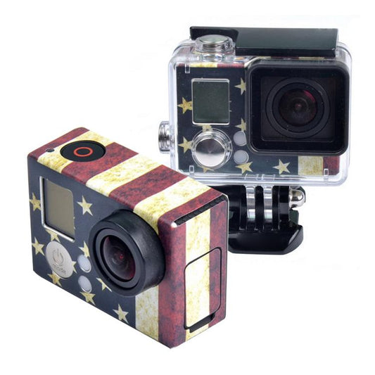 Retro US Flag Pattern Case Sticker for GoPro HERO3+ /3 by bashfashion