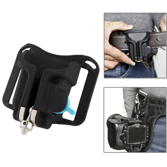 Camera Holster Waist Belt Buckle Button Fast Loading for All Camera(Black) by bashfashion