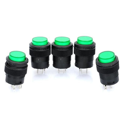 R16-503 16mm 4pin Self-Locking Push Button Switch with Indicator (5 Pcs in One Package, the Price is for 5 Pcs) by bashfashion