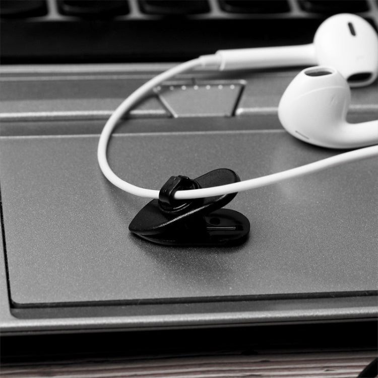 1000pcs Rotary Headphone Cable Clip Clamp Holder Mount Collar Clothes(White) by bashfashion