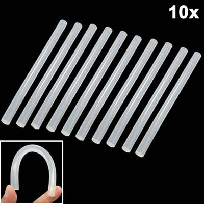 10x Practical Transparent White Hot Melt Glue Stick, Size: 270 x 11mm (10pcs in one packaging, the price is for 10pcs) by bashfashion