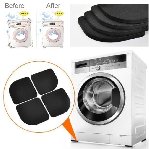 4 PCS Shockproof and Anti-slip Pad Mute Cotton for Washing Machine by bashfashion