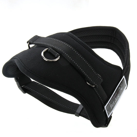 Soft Thicken Pet Chest Suspenders Dog Traction Rope, Size: M (50-65cm)(Black) by bashfashion