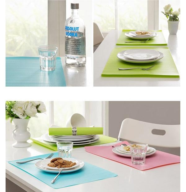 40x30cm Anti-skidding Silicone Heat Insulation Mat for Food Dish / Beverage / Oven / Kid Table(Blue) by bashfashion