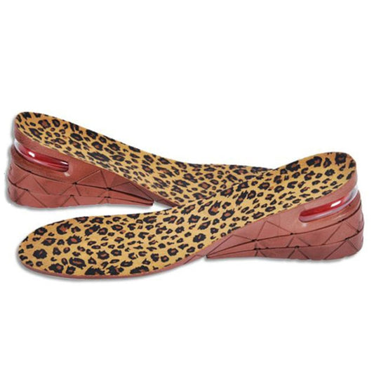 3-Layer Men Shoe Air Cushion Increase Insoles (Leopard Print) by bashfashion